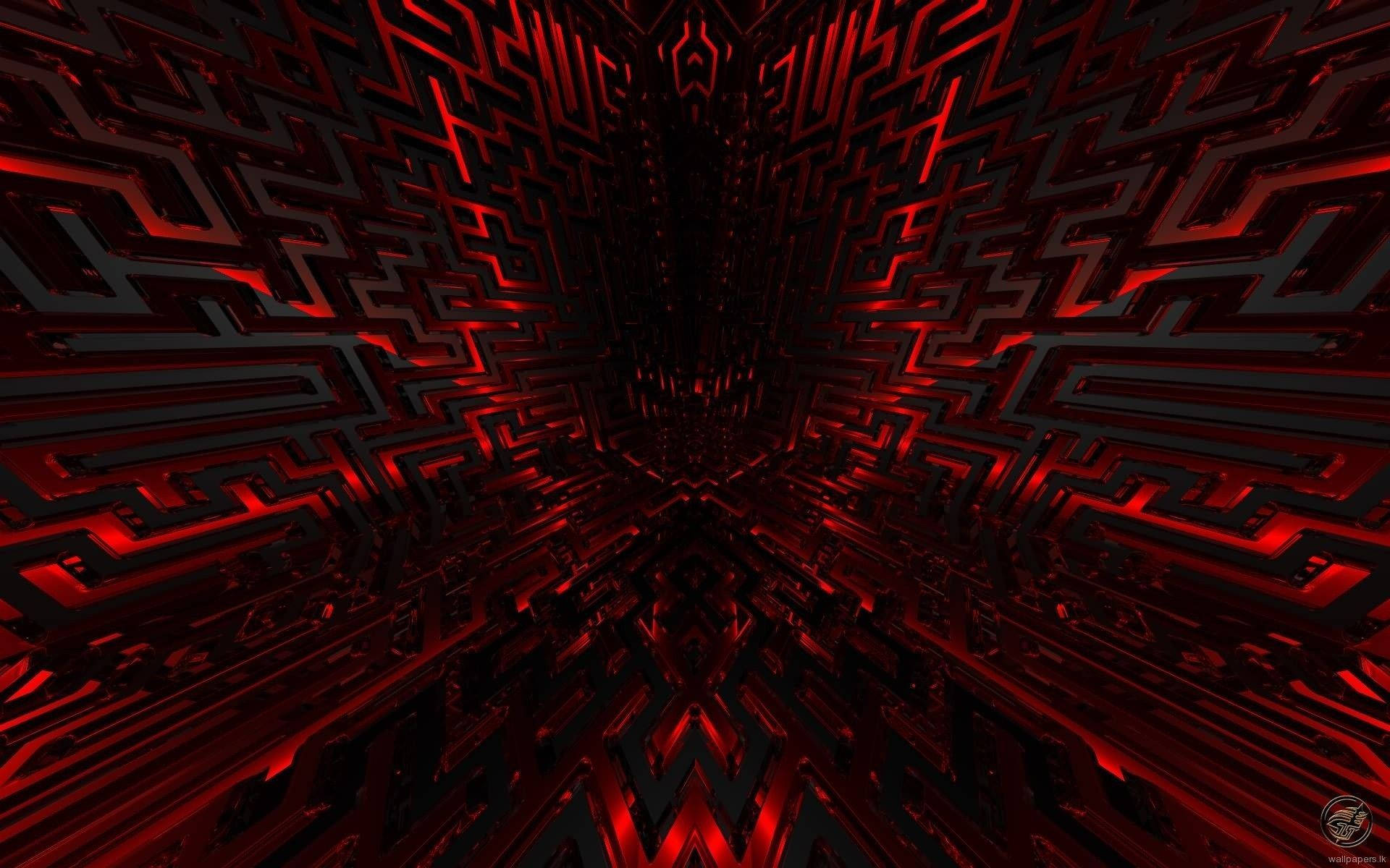 Labyrinth Glowing In Cool Red Wallpaper