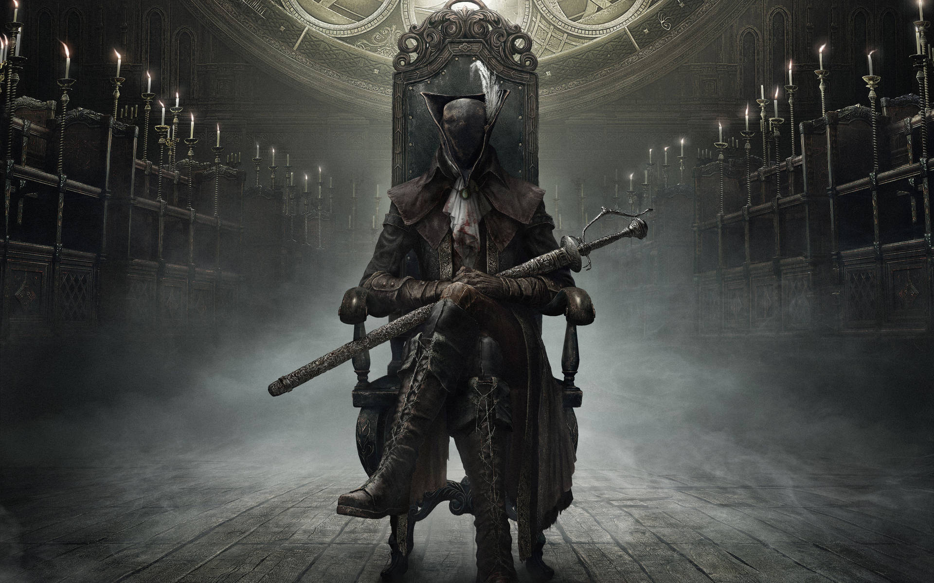 Lady Maria Of The Astral Clocktower Statue In Bloodborne Wallpaper