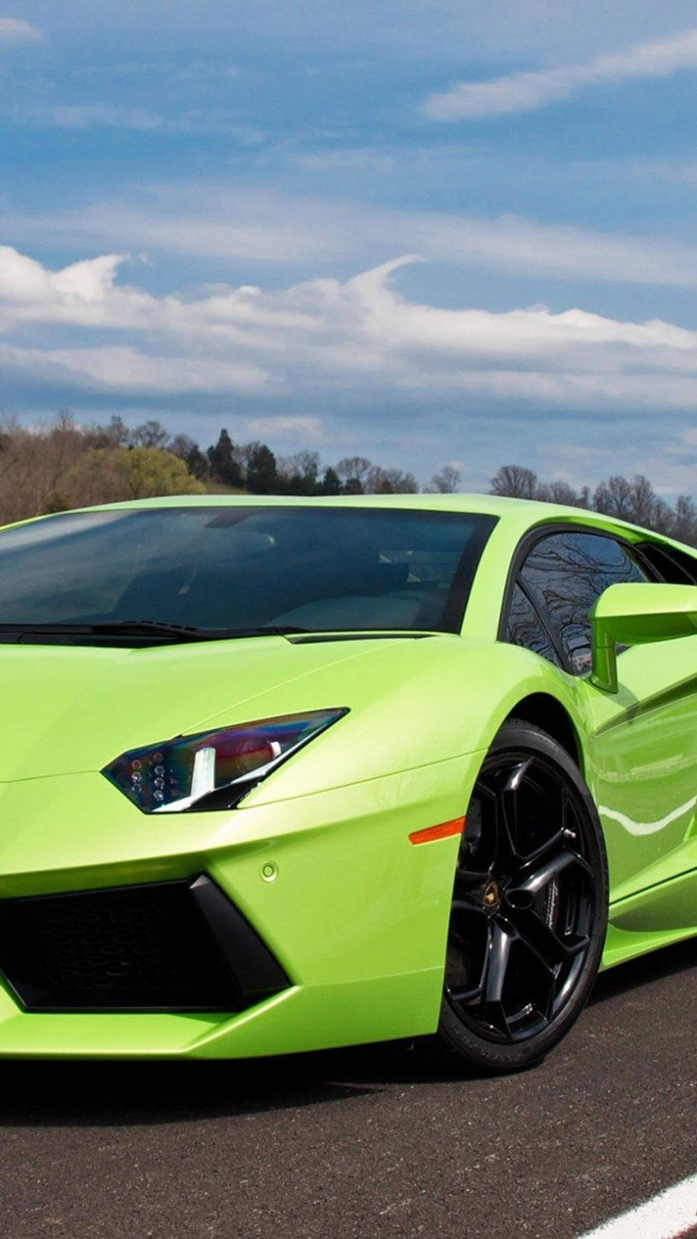 Lamborghini Iphone Neon Aesthetic Green Car Wallpaper