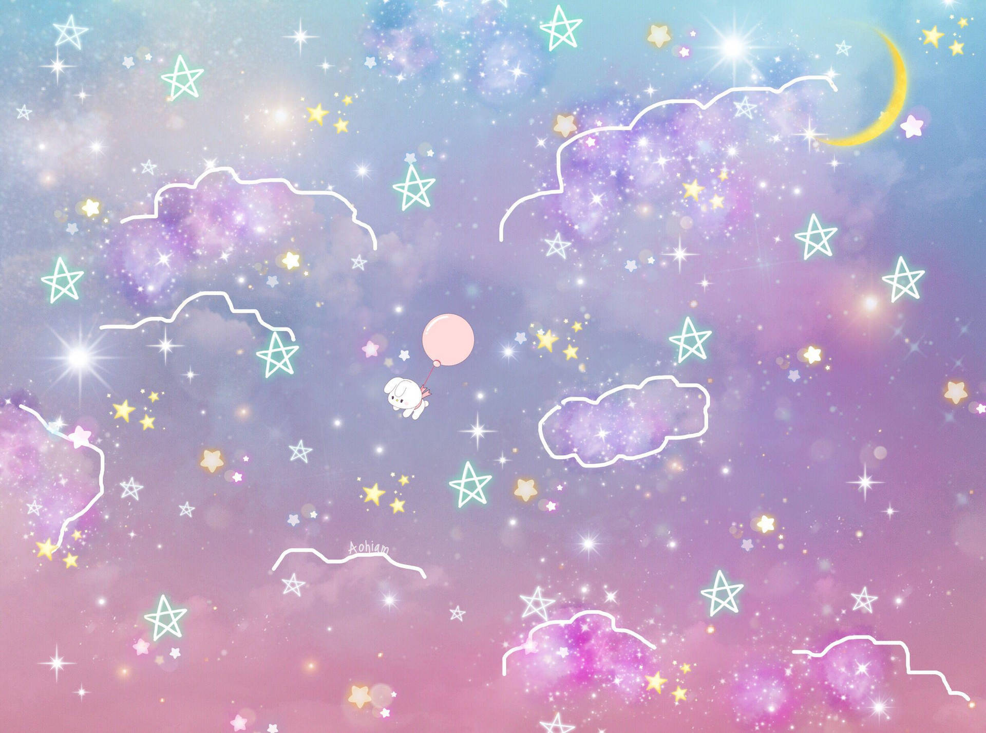 Lavender Sparkling Sky Wallpaper