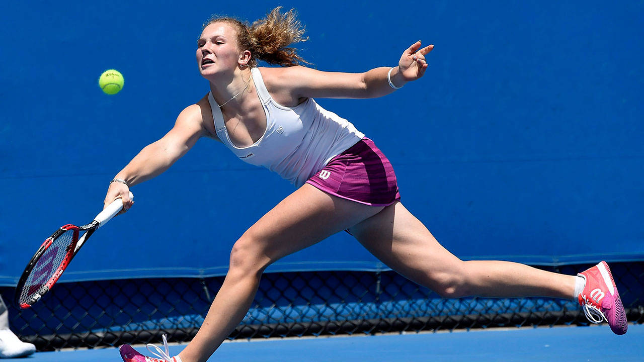 Leaping Katerina Siniakova Wallpaper