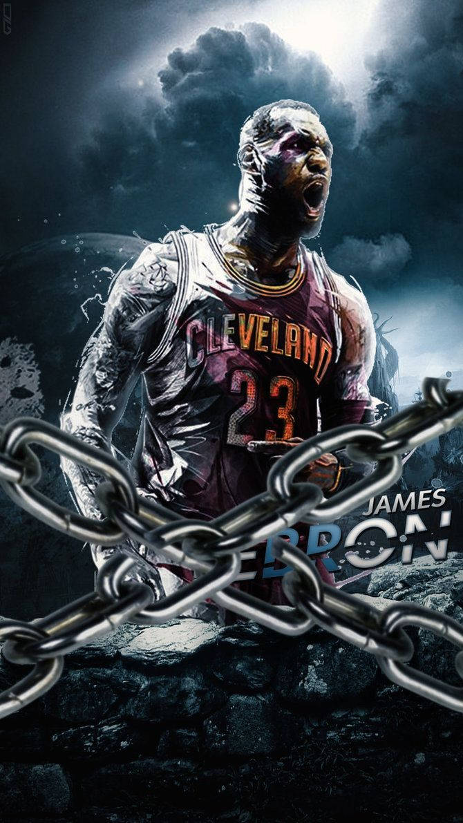 Lebron James Proudly Wearing His Cleveland Cavaliers Jersey Wallpaper