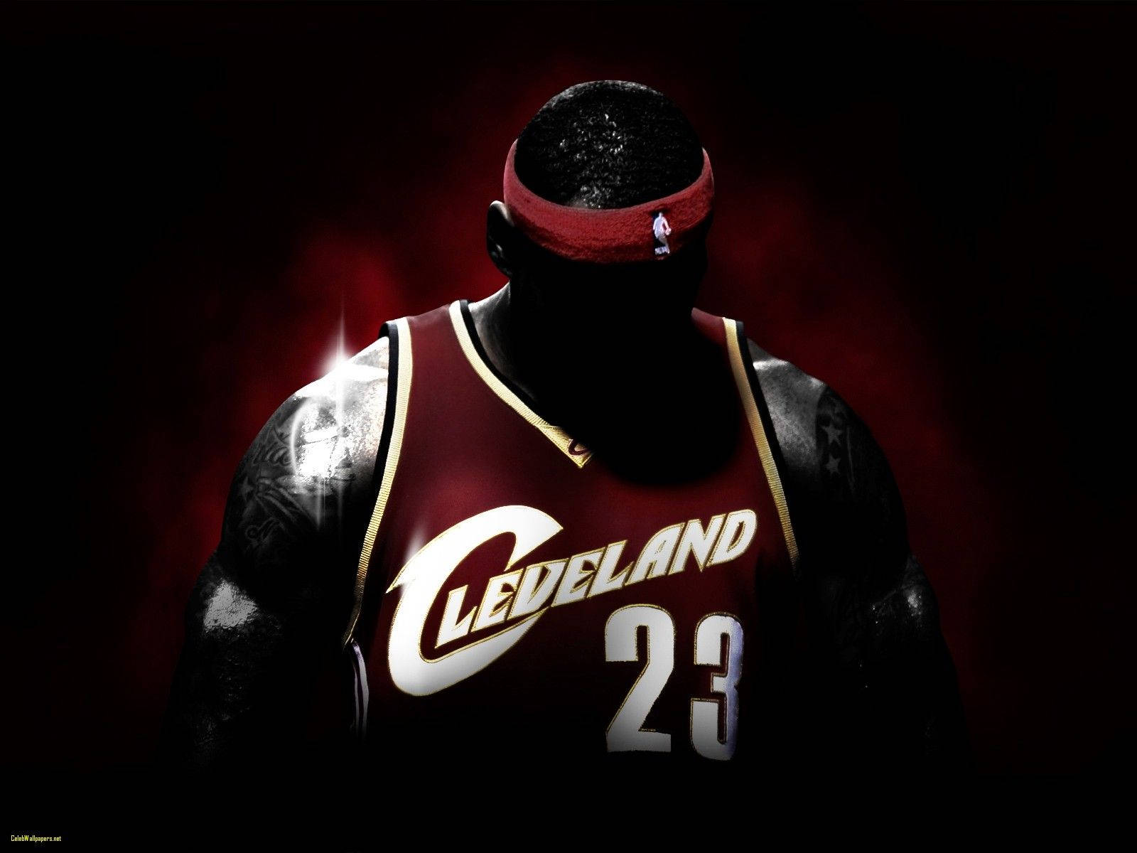 Lebron James Red Nba Cleveland Cavaliers Jersey 23 Wallpaper