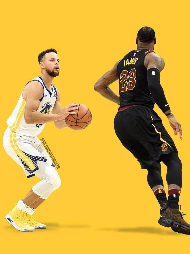 Lebron James With Stephen Curry Wallpaper