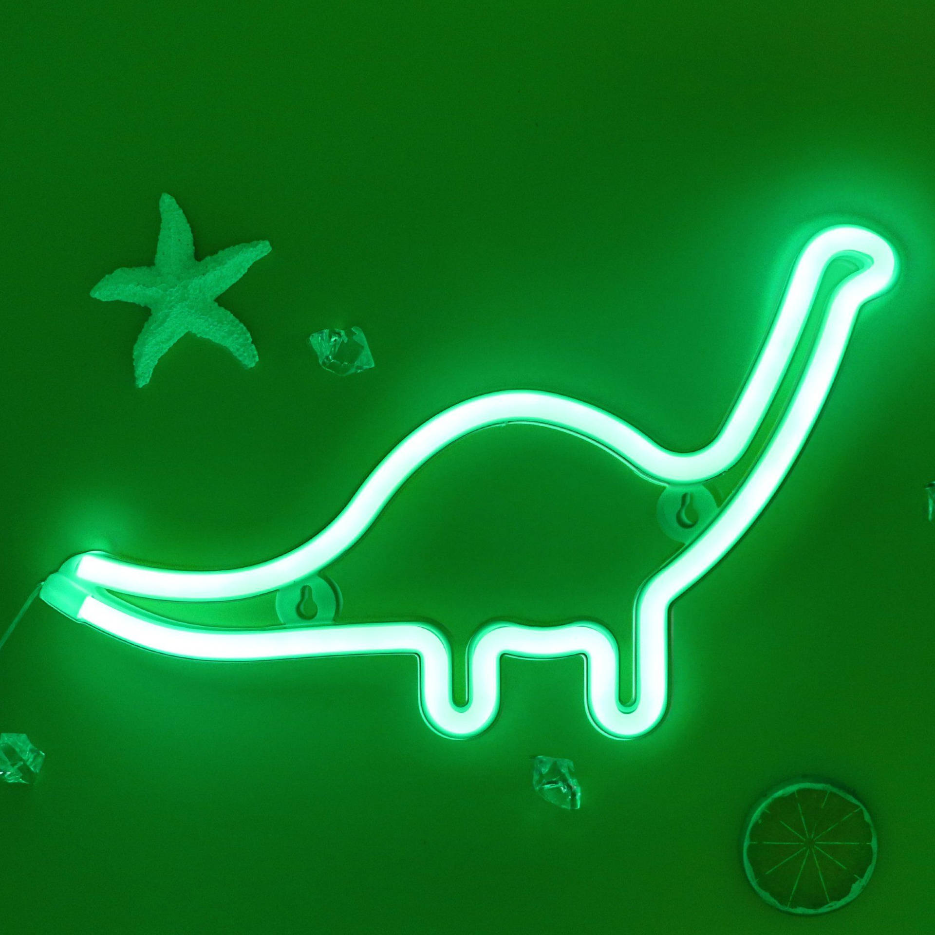 Led Light Aesthetic Dino Wallpaper