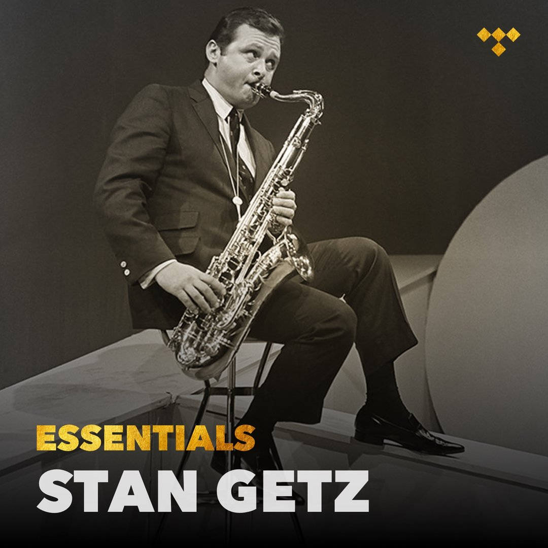 Legendary Jazz Musician Stan Getz With His Signature Saxophone Wallpaper