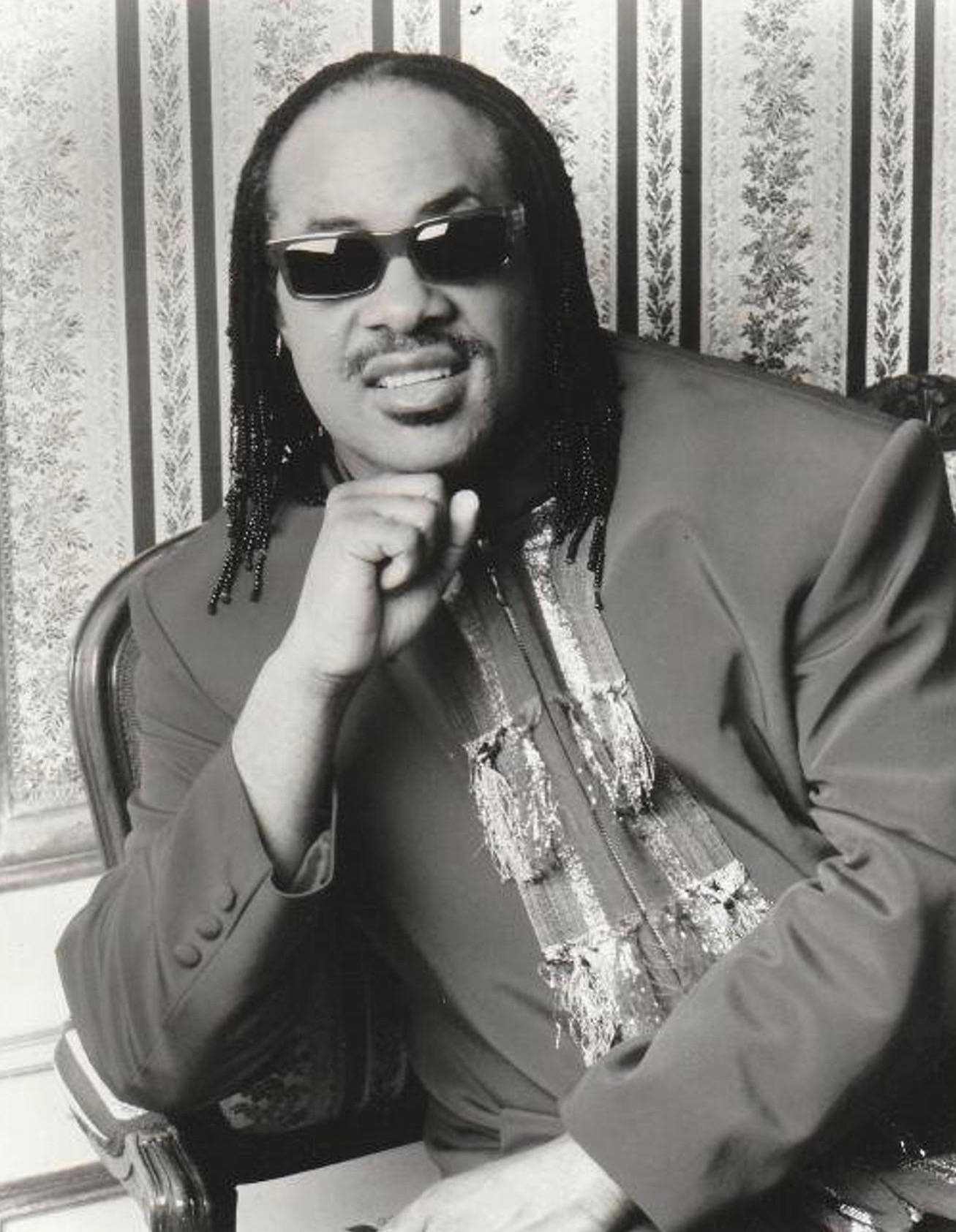 Legendary Musician, Stevie Wonder, In A Relaxed Portrait Wallpaper