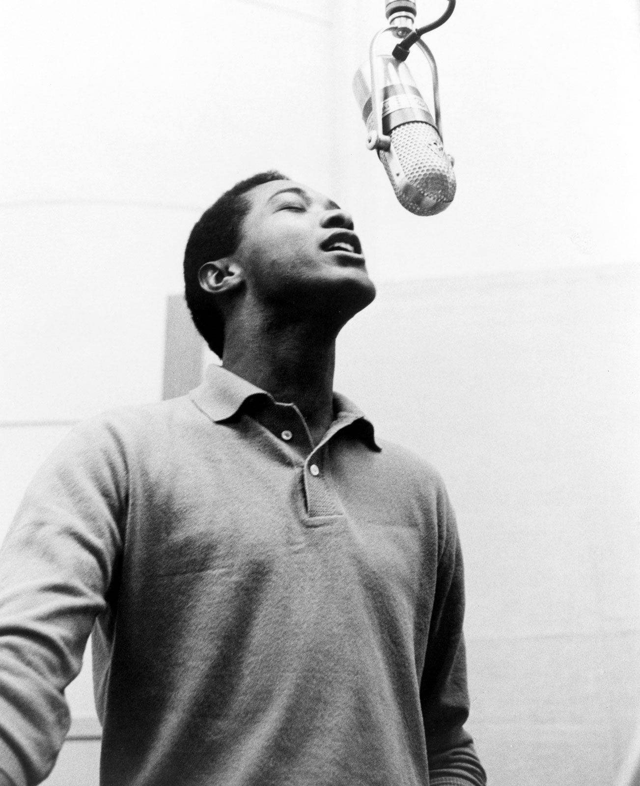 Legendary Soul Music Icon, Sam Cooke, In Recording Session Wallpaper