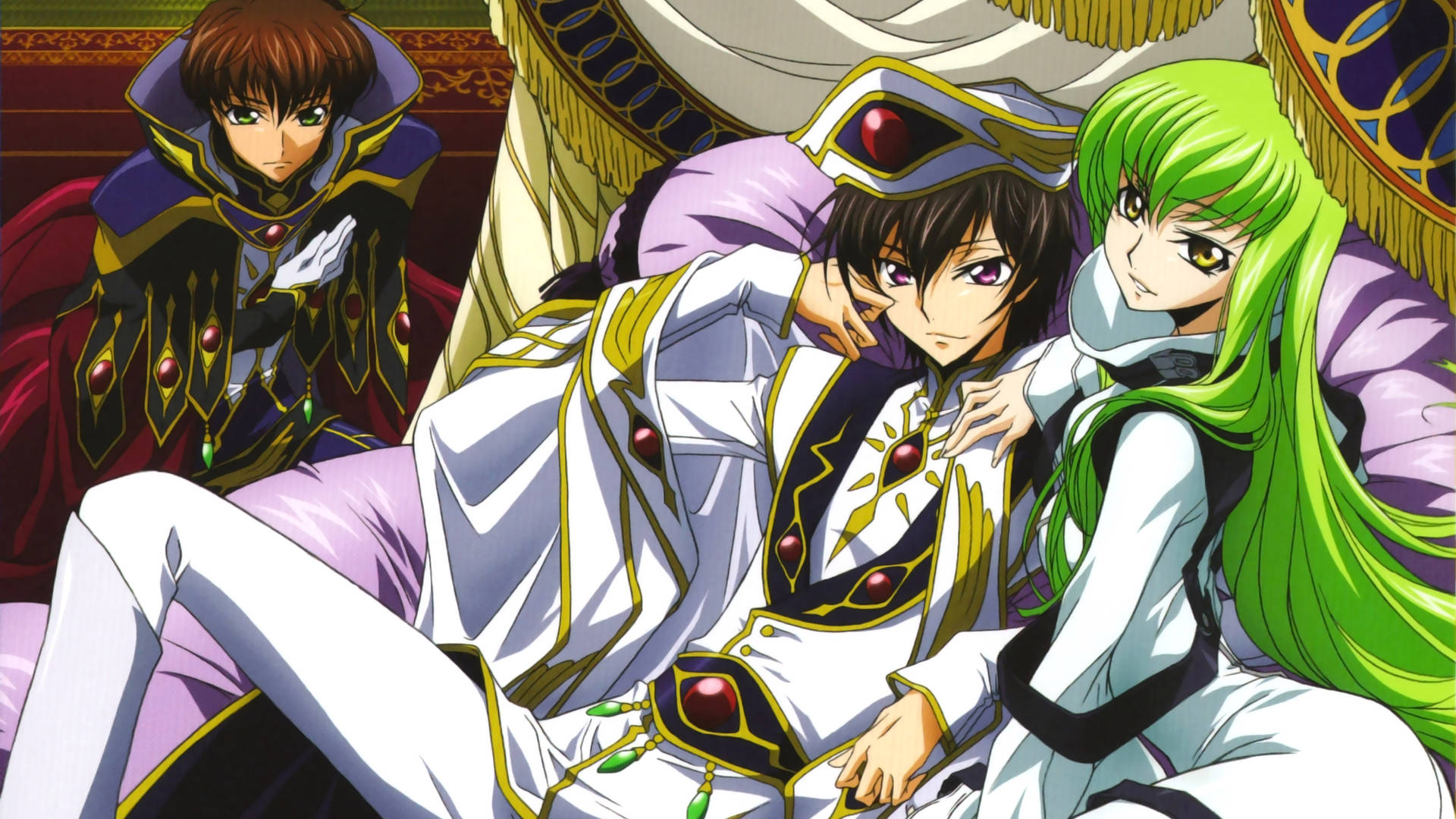 Lelouch Lamperouge From Code Geass Illustrated Art Wallpaper