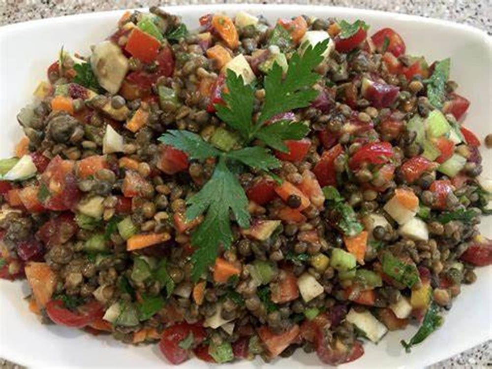 Lentils In Tabbouleh Salad Wallpaper