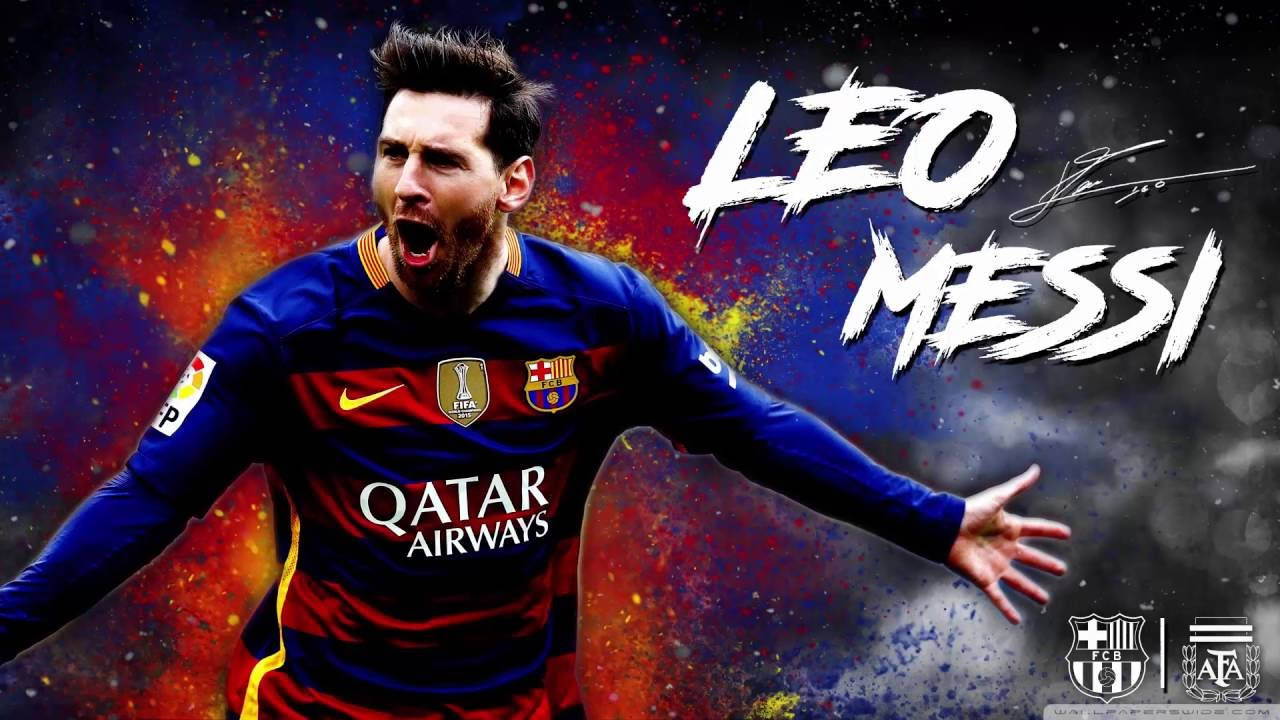 Leo Messi Splash Art Wallpaper