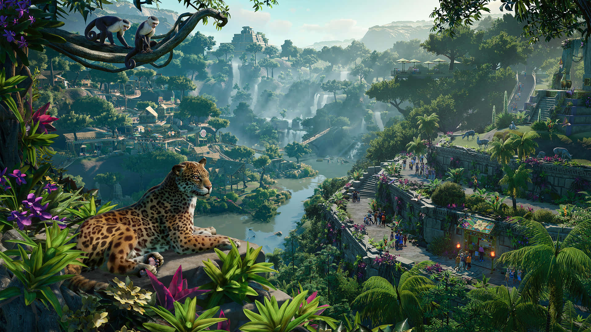 Leopard In Planet Zoo Video Game Wallpaper