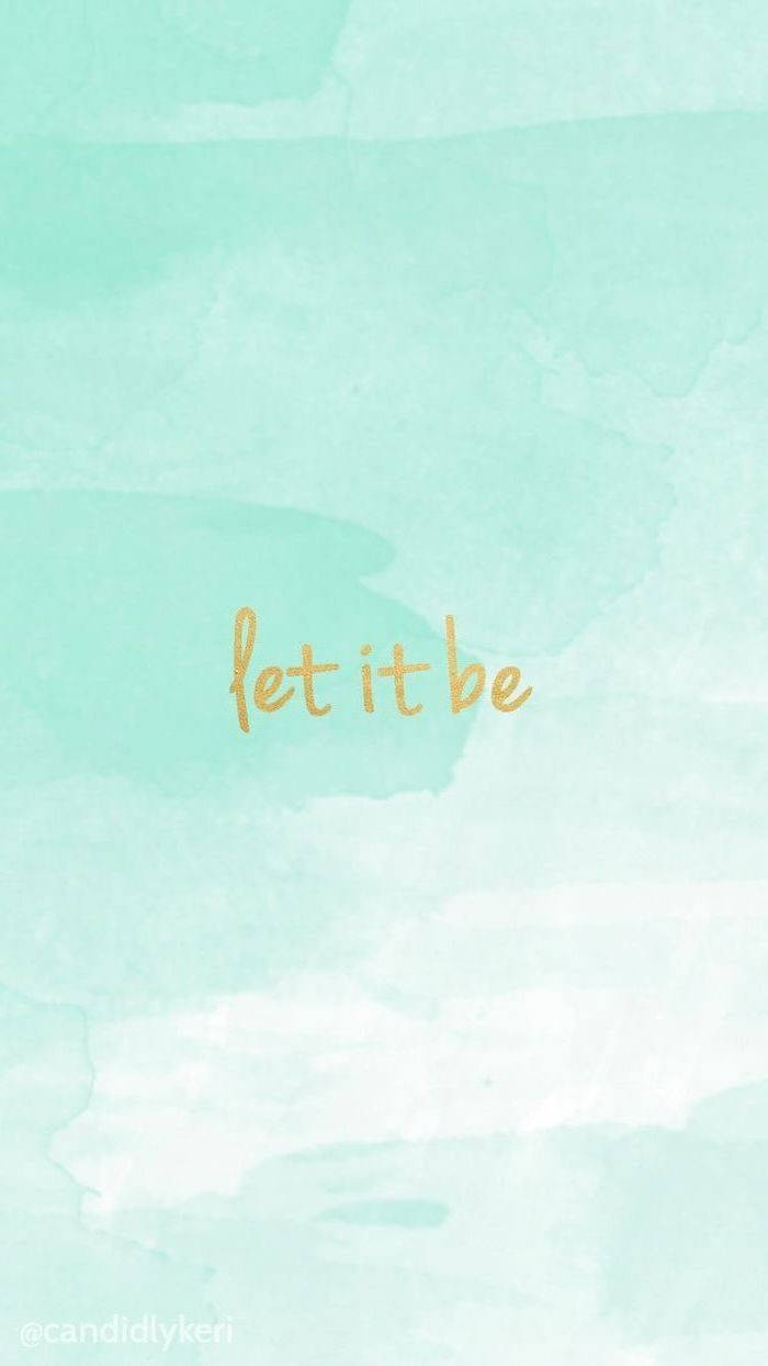 Let It Be Light Green Aesthetic Wallpaper