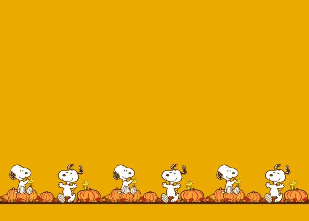 Let's Celebrate Thanksgiving With Snoopy! Wallpaper