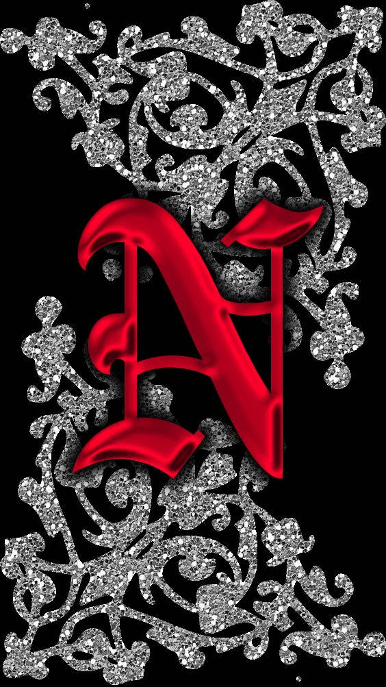 Letter N In Blood Red Wallpaper