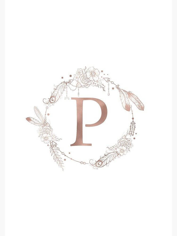 Letter P In Monogram Wallpaper