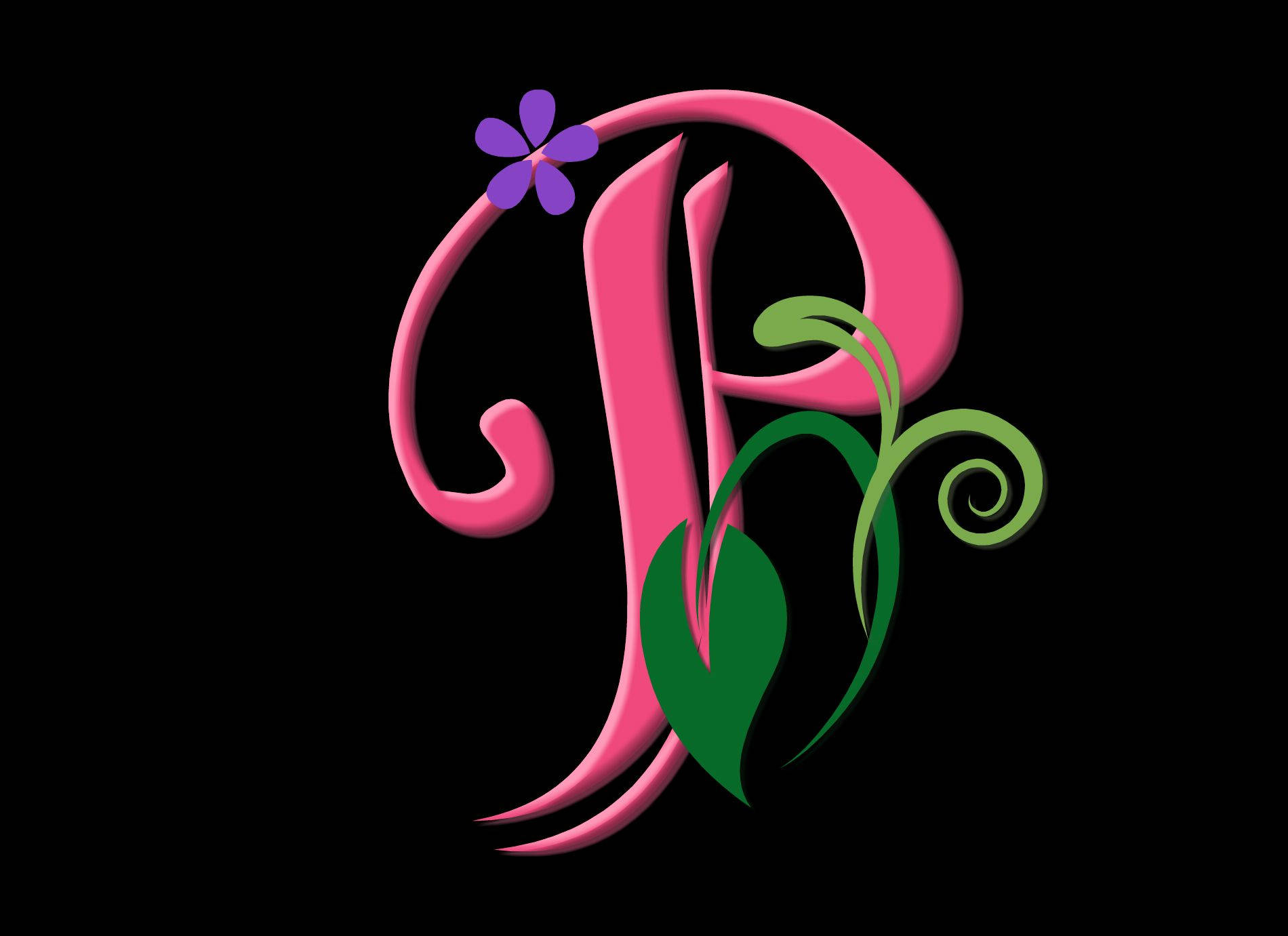 Letter P Pink Wallpaper