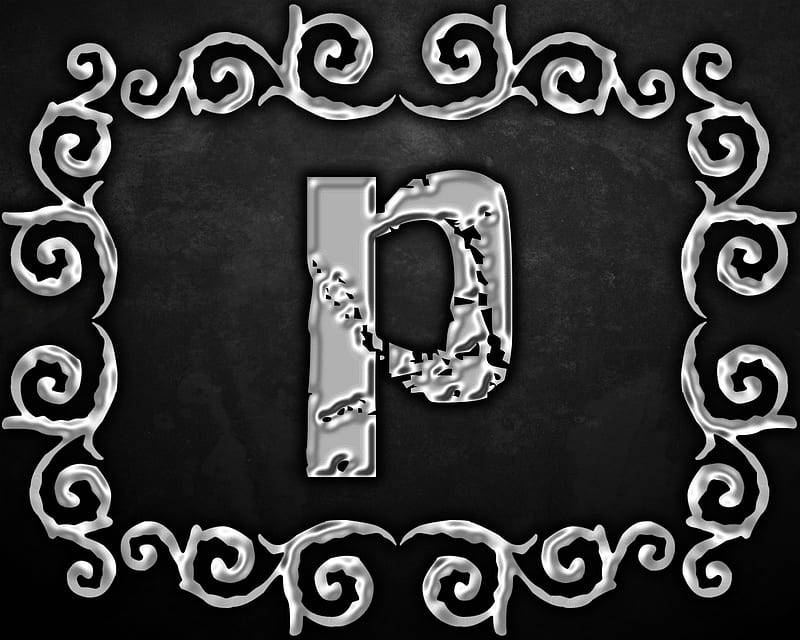 Letter P Silver Wallpaper