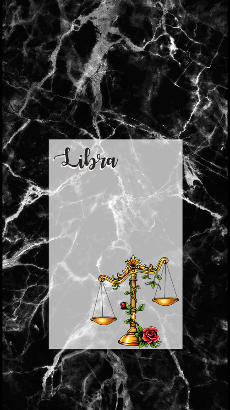 Libra Black Marble Wallpaper