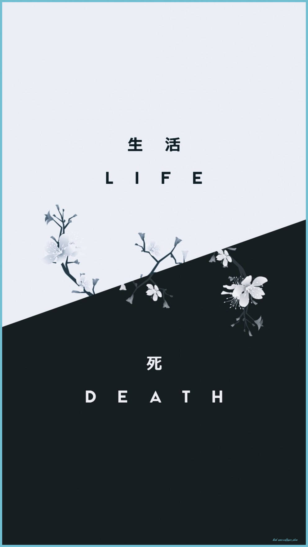 Life And Death Anime Black And White Iphone Wallpaper