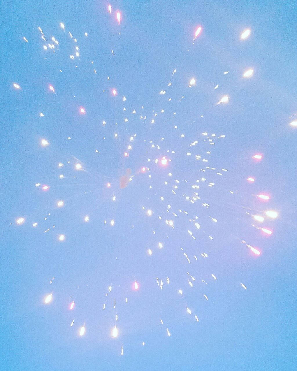 Light Blue Aesthetic Fireworks Wallpaper