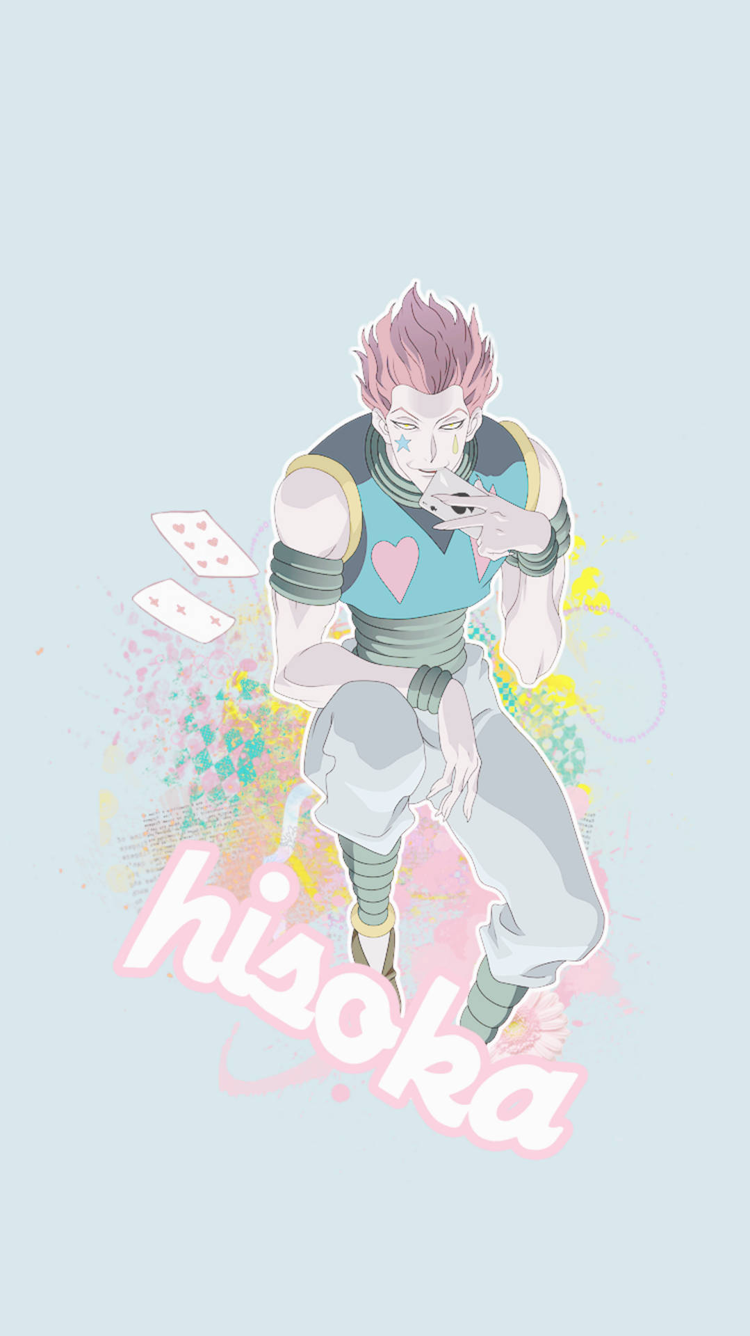 Light Blue Hisoka Phone Wallpaper