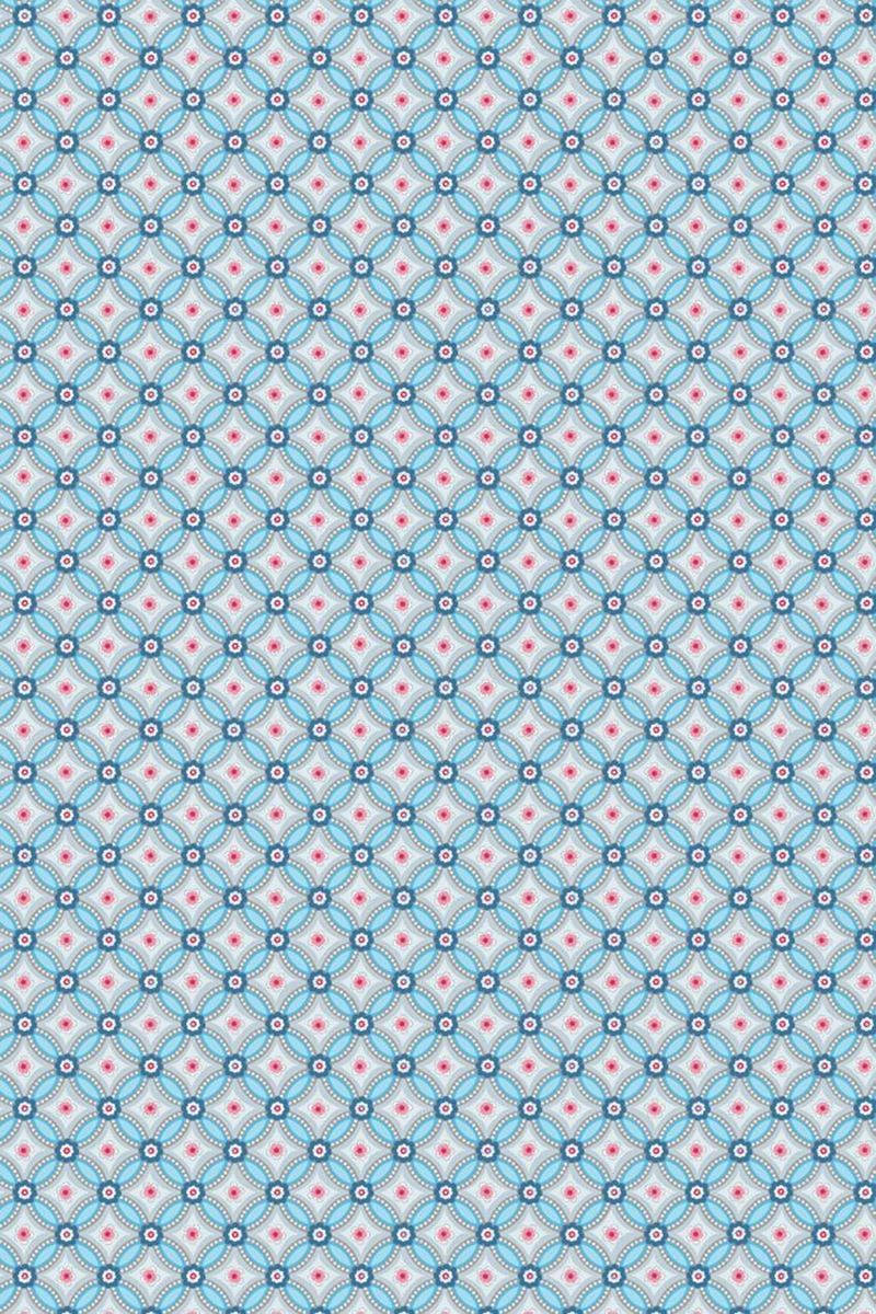 Light Blue Medallion Pattern Wallpaper