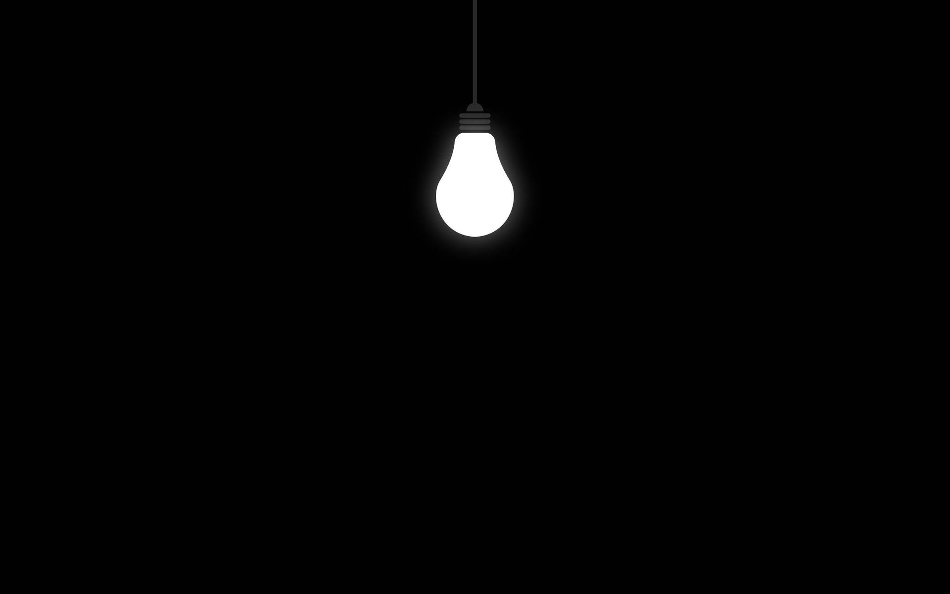 Light Bulb Cool Black Background Wallpaper