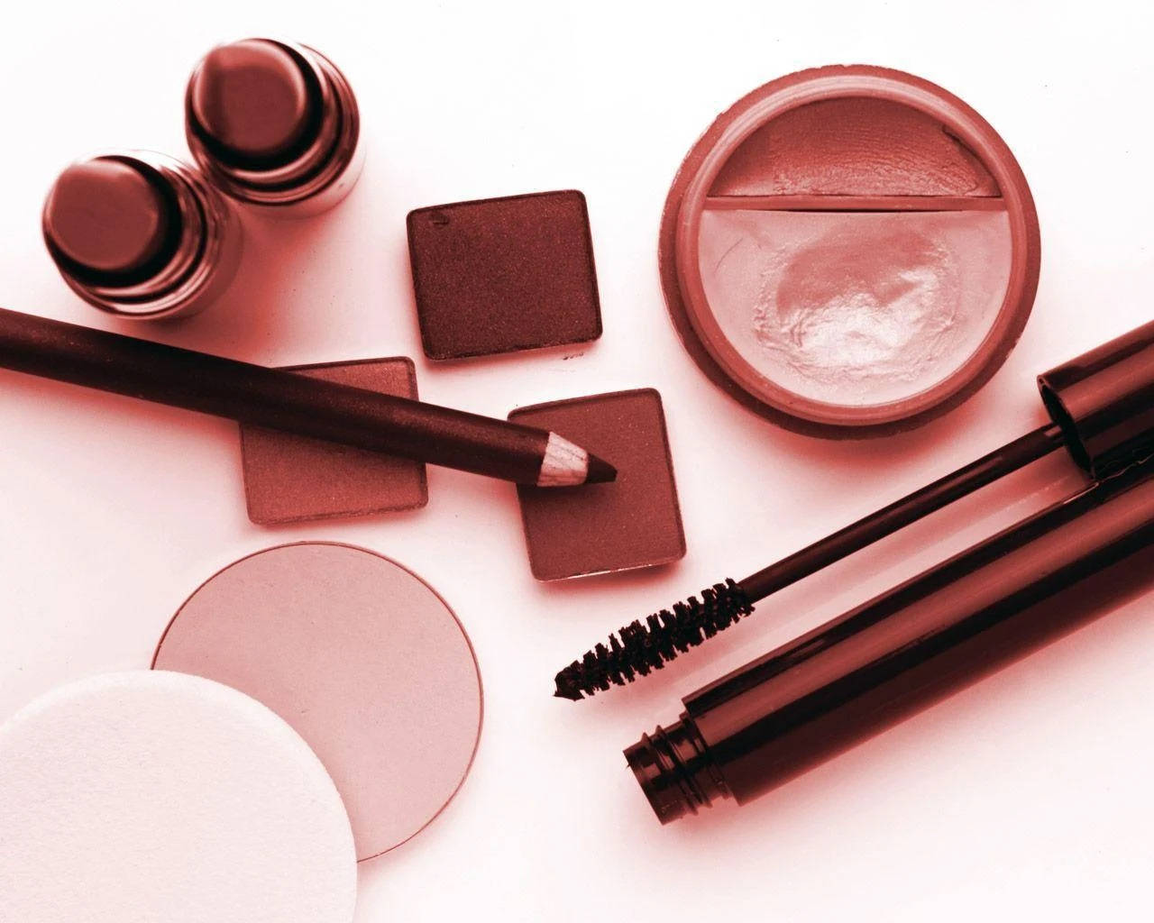 Light Burgundy Makeup Beauty Products Wallpaper