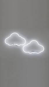 Light Grey Aesthetic Clouds Wallpaper