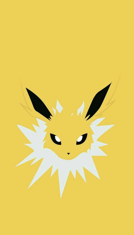 Lightning Strikes - Jolteon Minimalist Art Wallpaper