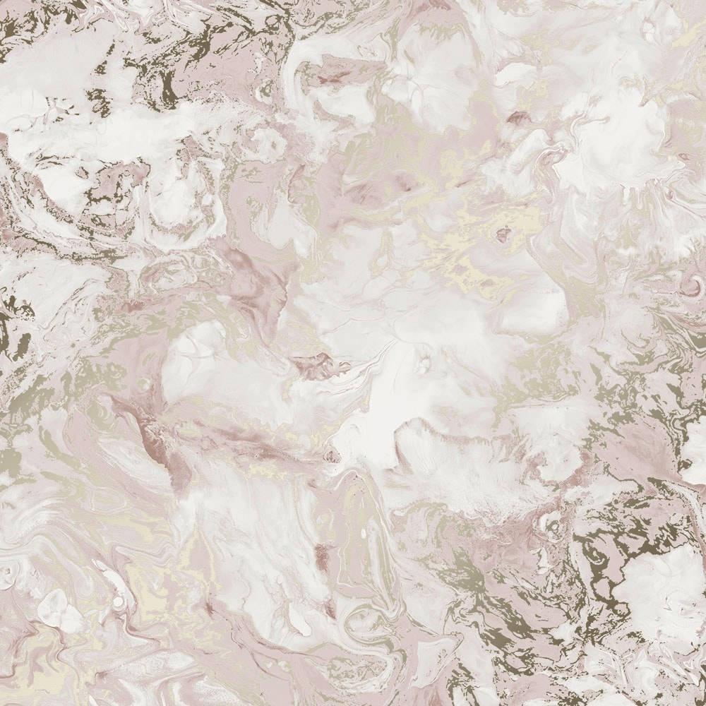 Liquid Rose Gold Marble Wallpaper