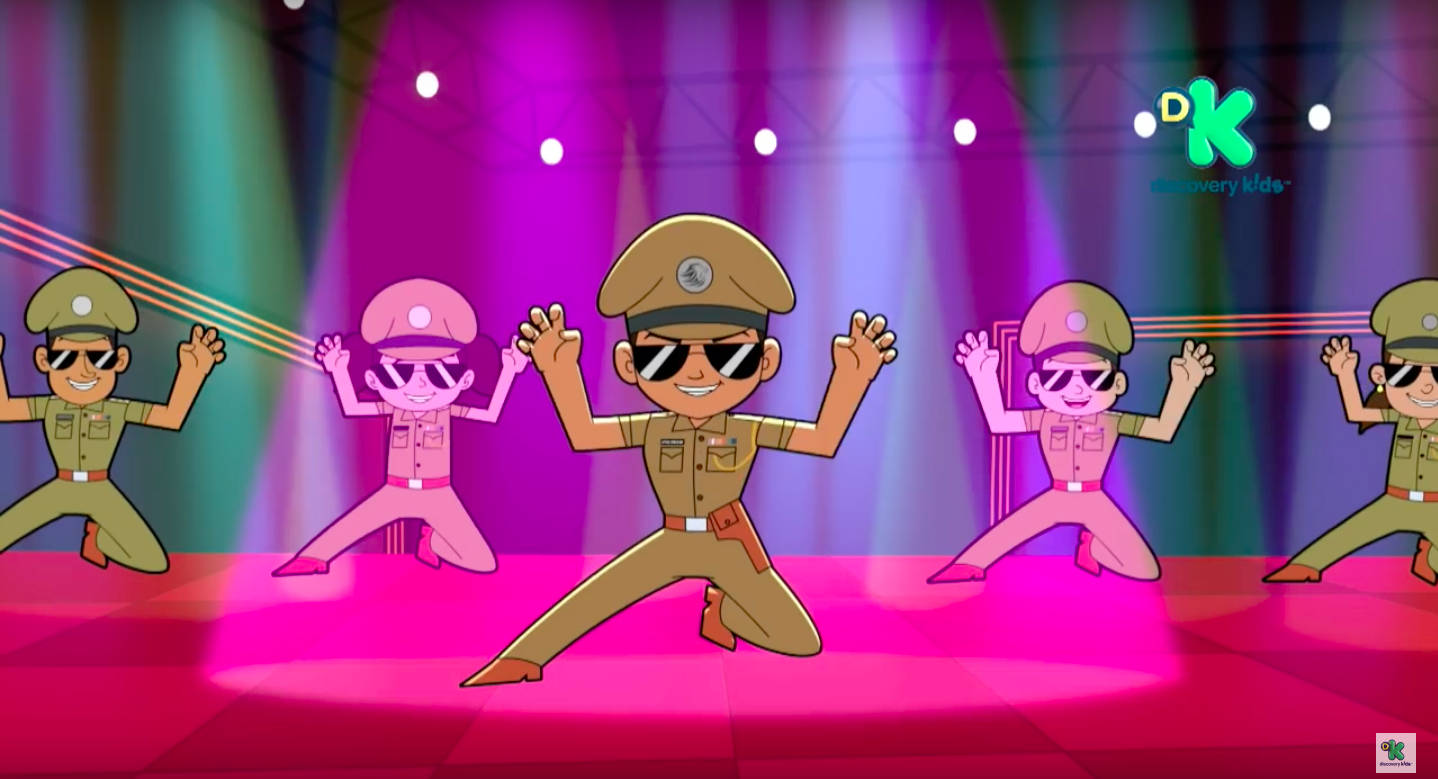 Little Singham Dance Floor Wallpaper