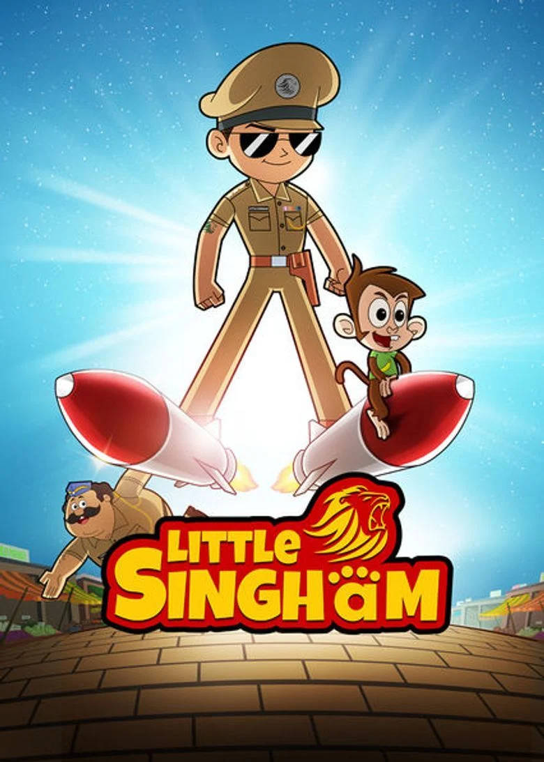 Little Singham With Monkey Chikki Wallpaper