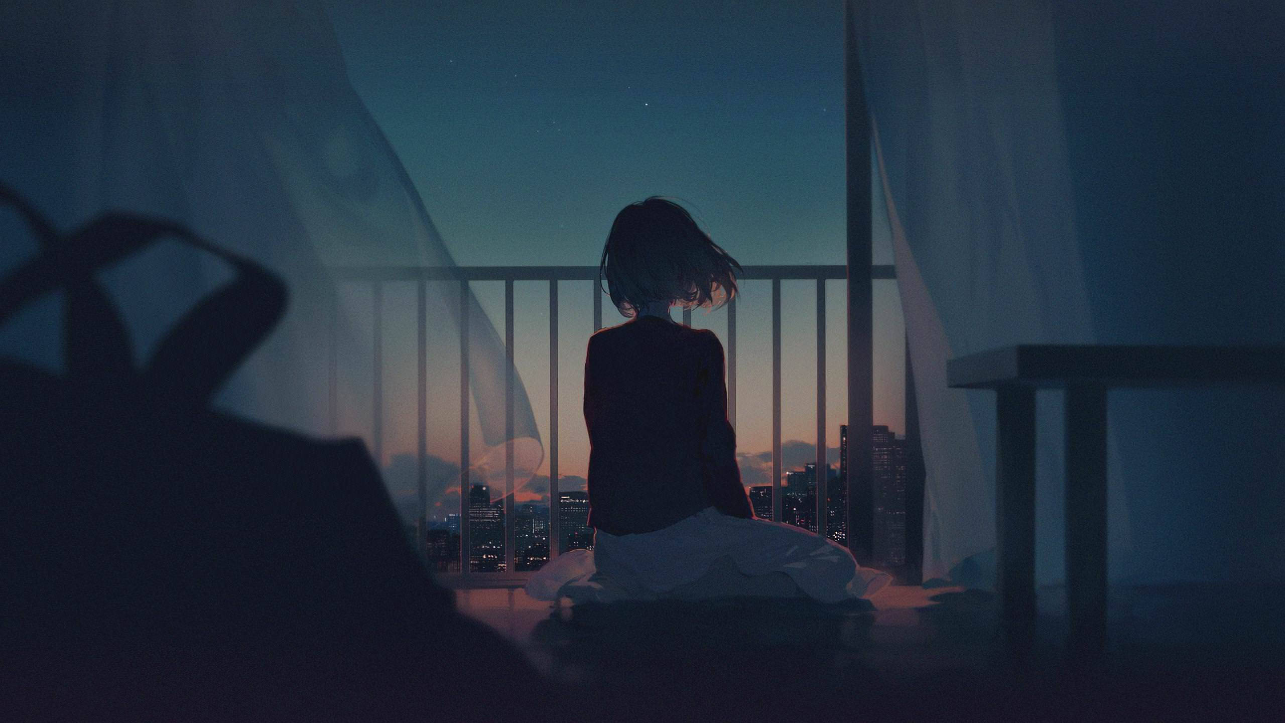 Lo Fi Anime Girl Silhouette Wallpaper