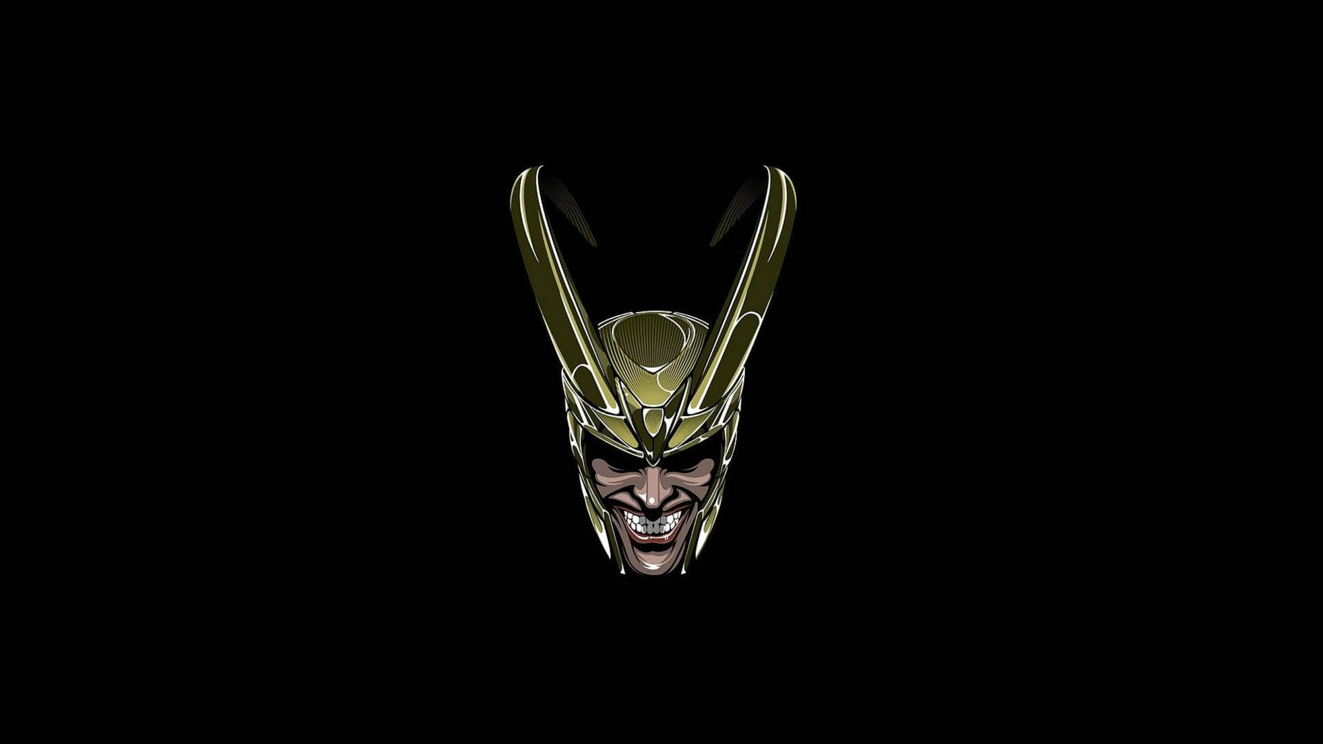 Loki Head In Black Wallpaper