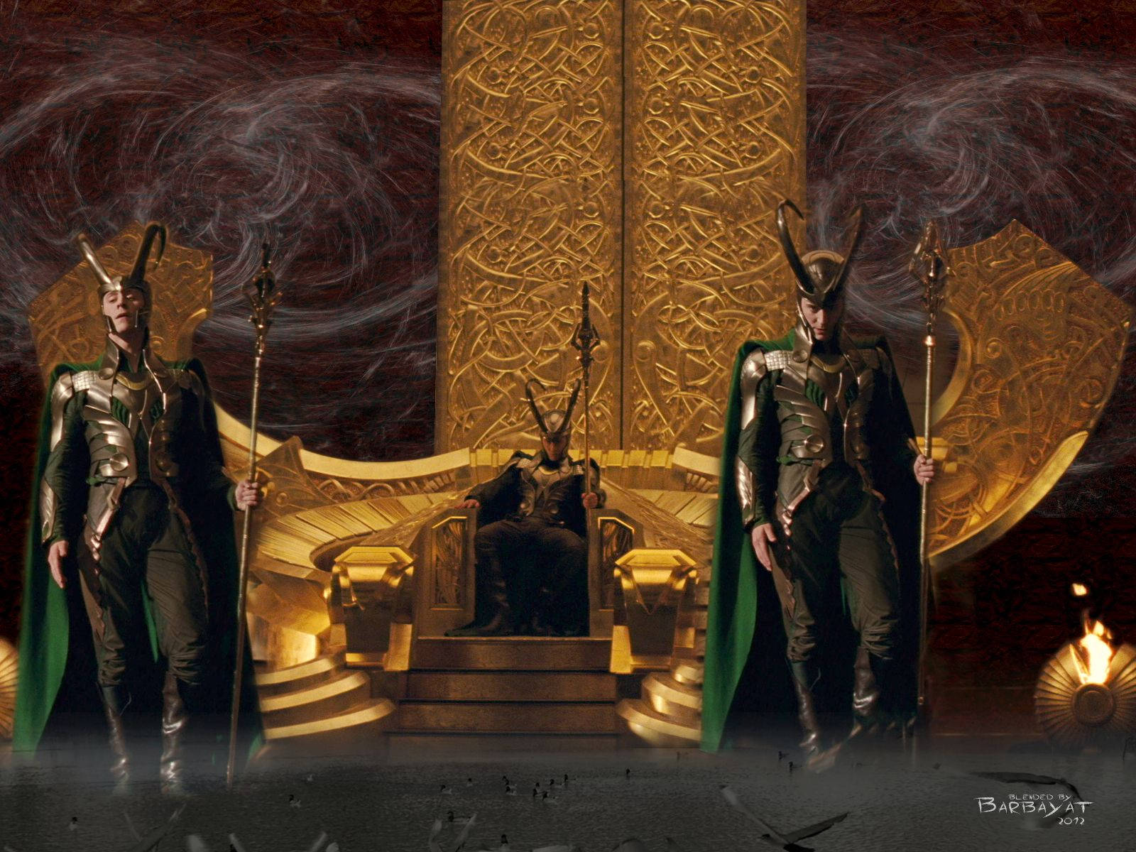 Loki On Odin's Throne Wallpaper