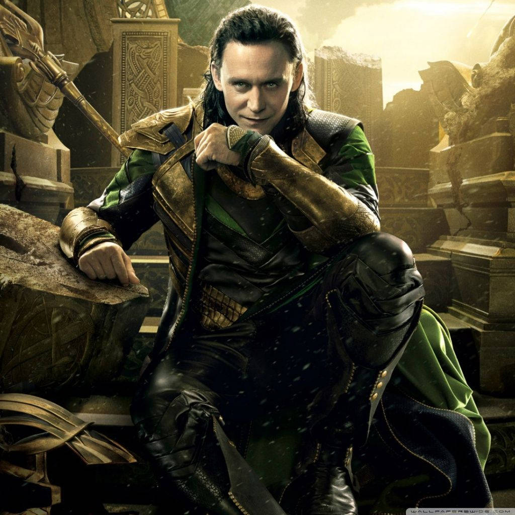 Loki On Wrecked Throne Wallpaper