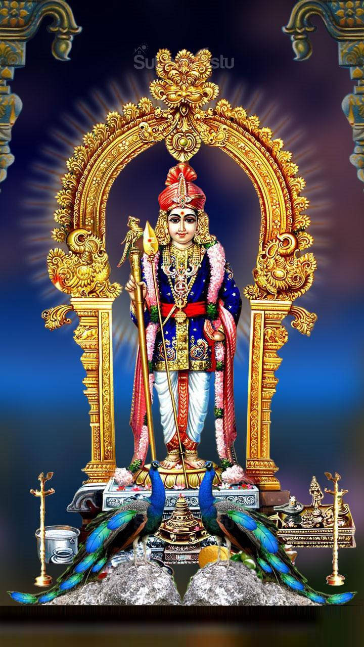 Lord Murugan Golden Ark Wallpaper