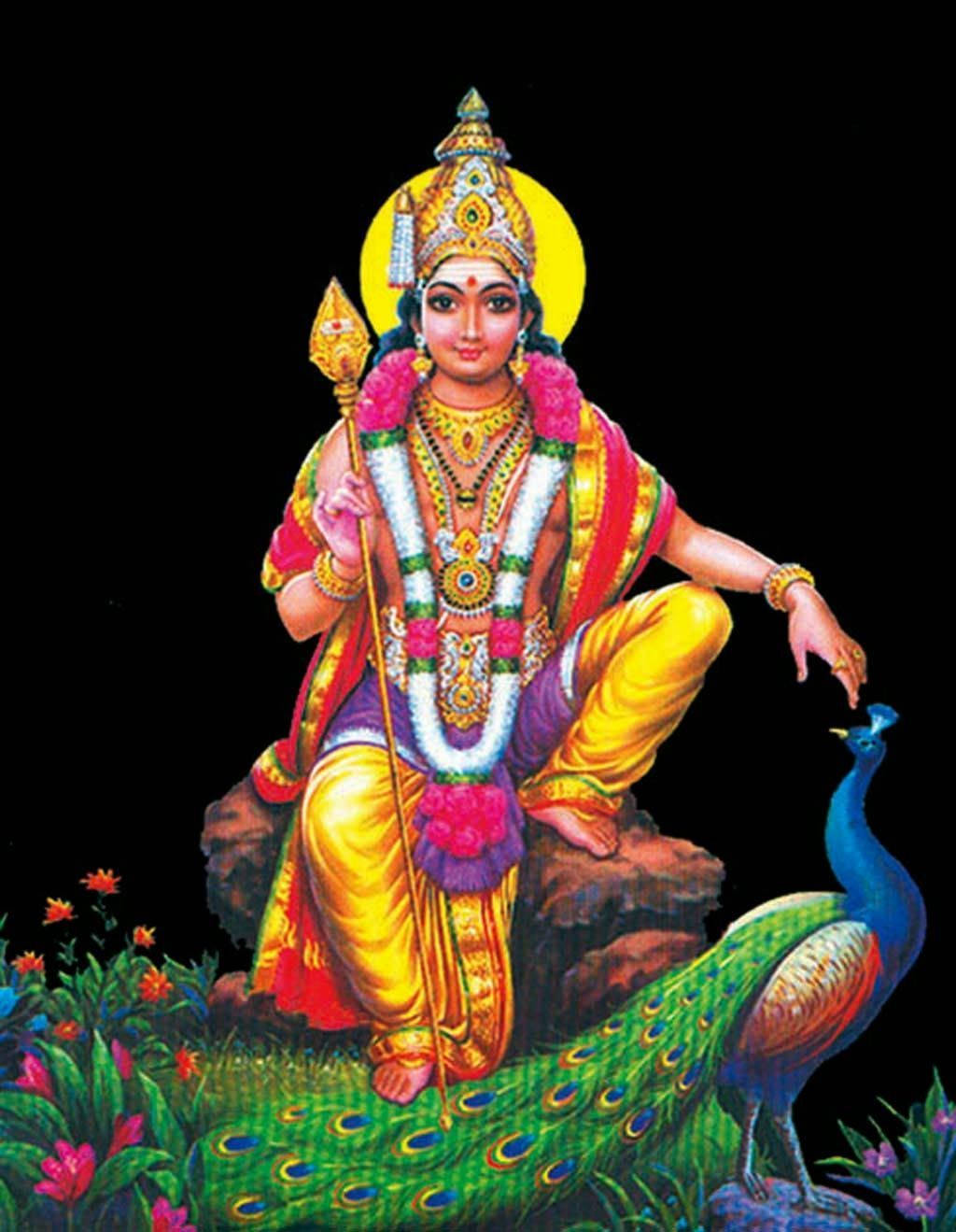 Lord Murugan Sitting On Rock Wallpaper