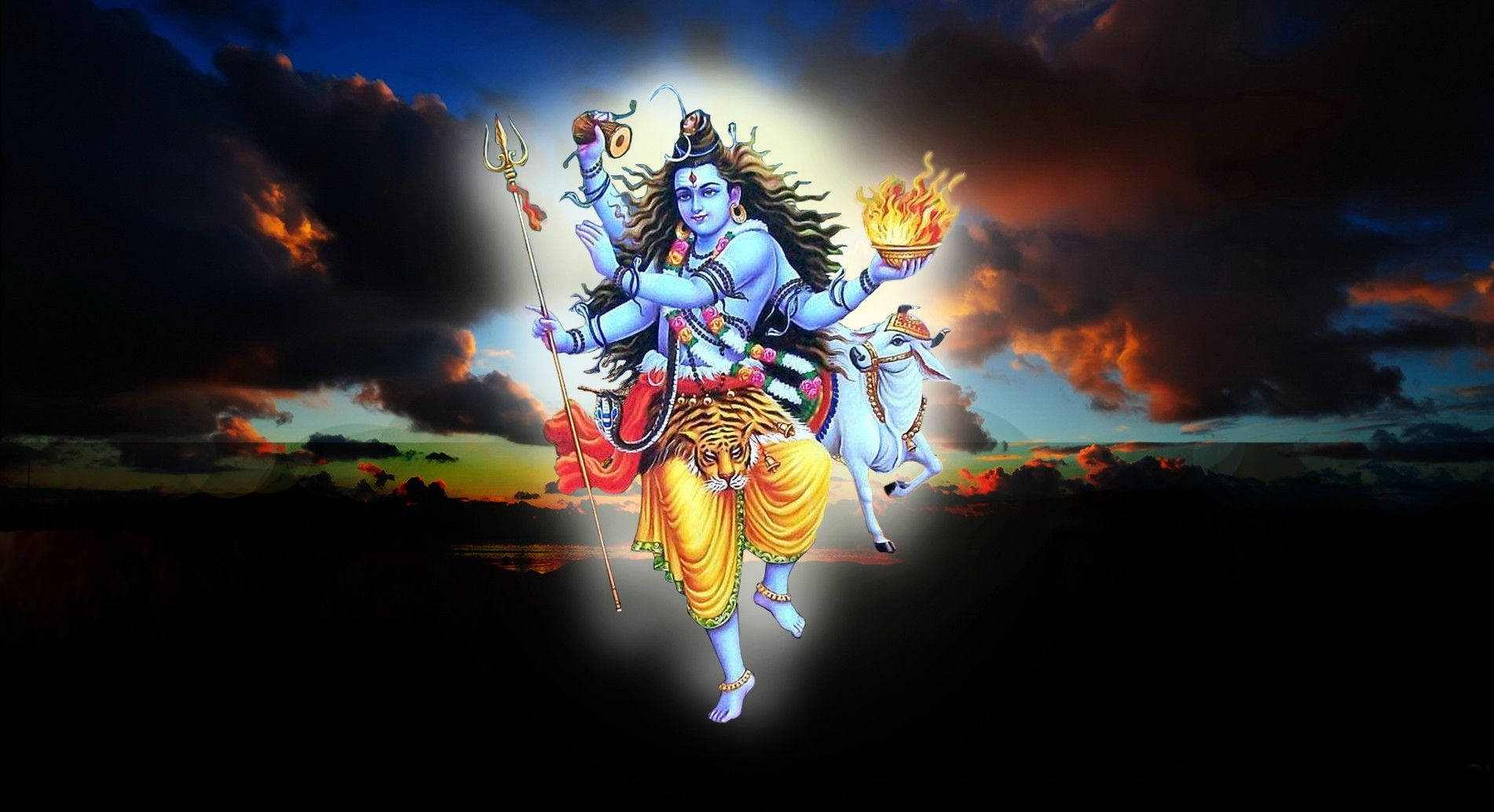 Lord Shiva Of Mahakal Floating Hd Wallpaper