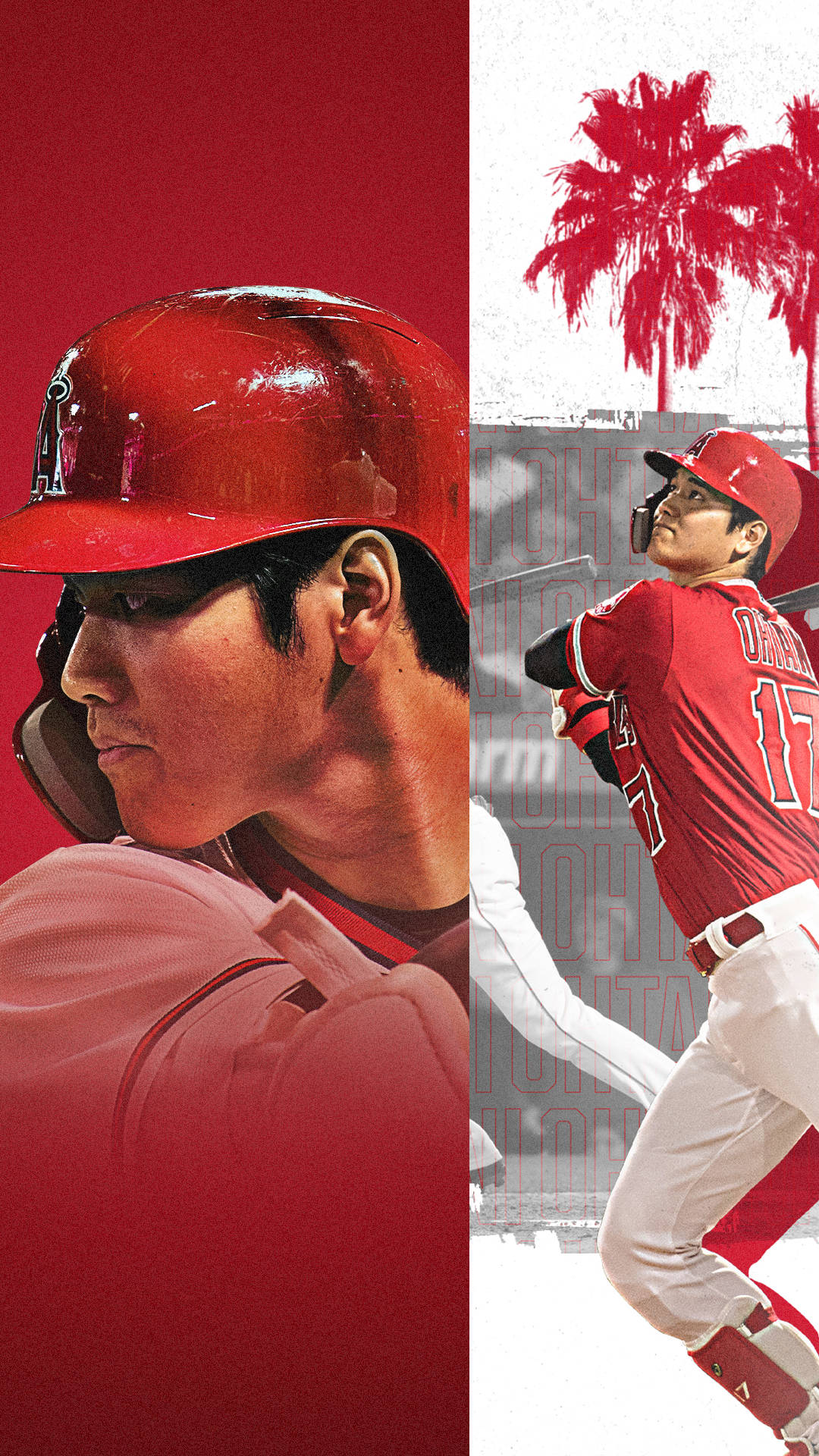 Los Angeles Angels Shohei Ohtani Split-screen Wallpaper