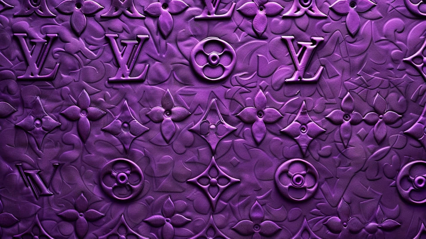 Louis Vuitton Purple Embossed Pattern Wallpaper