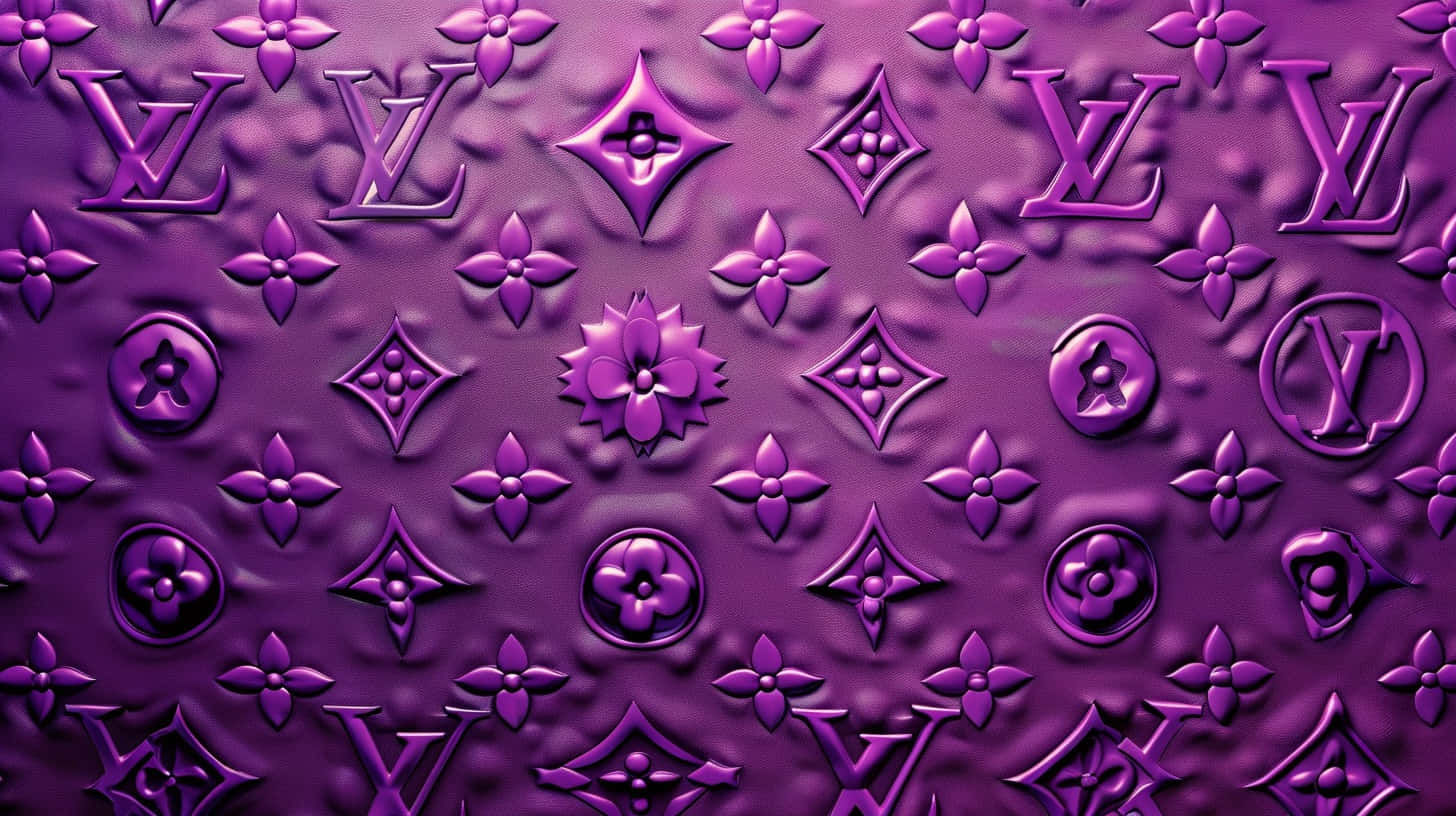 Louis Vuitton Purple Pattern Texture Wallpaper