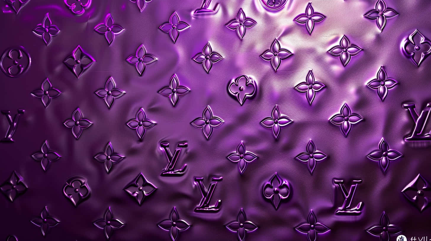 Louis Vuitton Purple Pattern Wallpaper Wallpaper