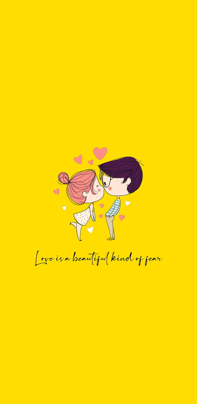 Love Cartoon Kiss Wallpaper