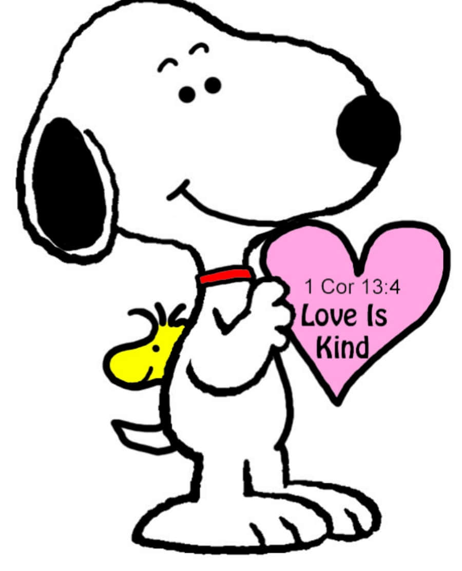 Love Is Kind Snoopy Valentine Wallpaper