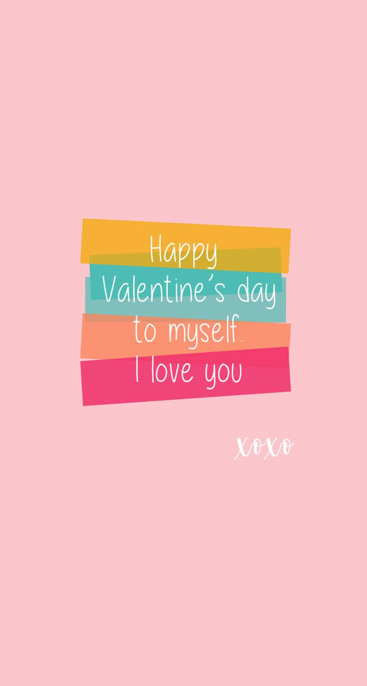 Love Myself Cute Valentines Day Sticky Tabs Wallpaper