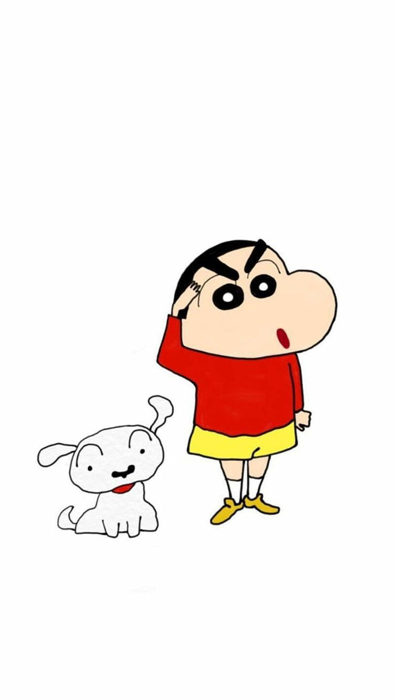 Loyal Dog Shiro Shin Chan Iphone Wallpaper