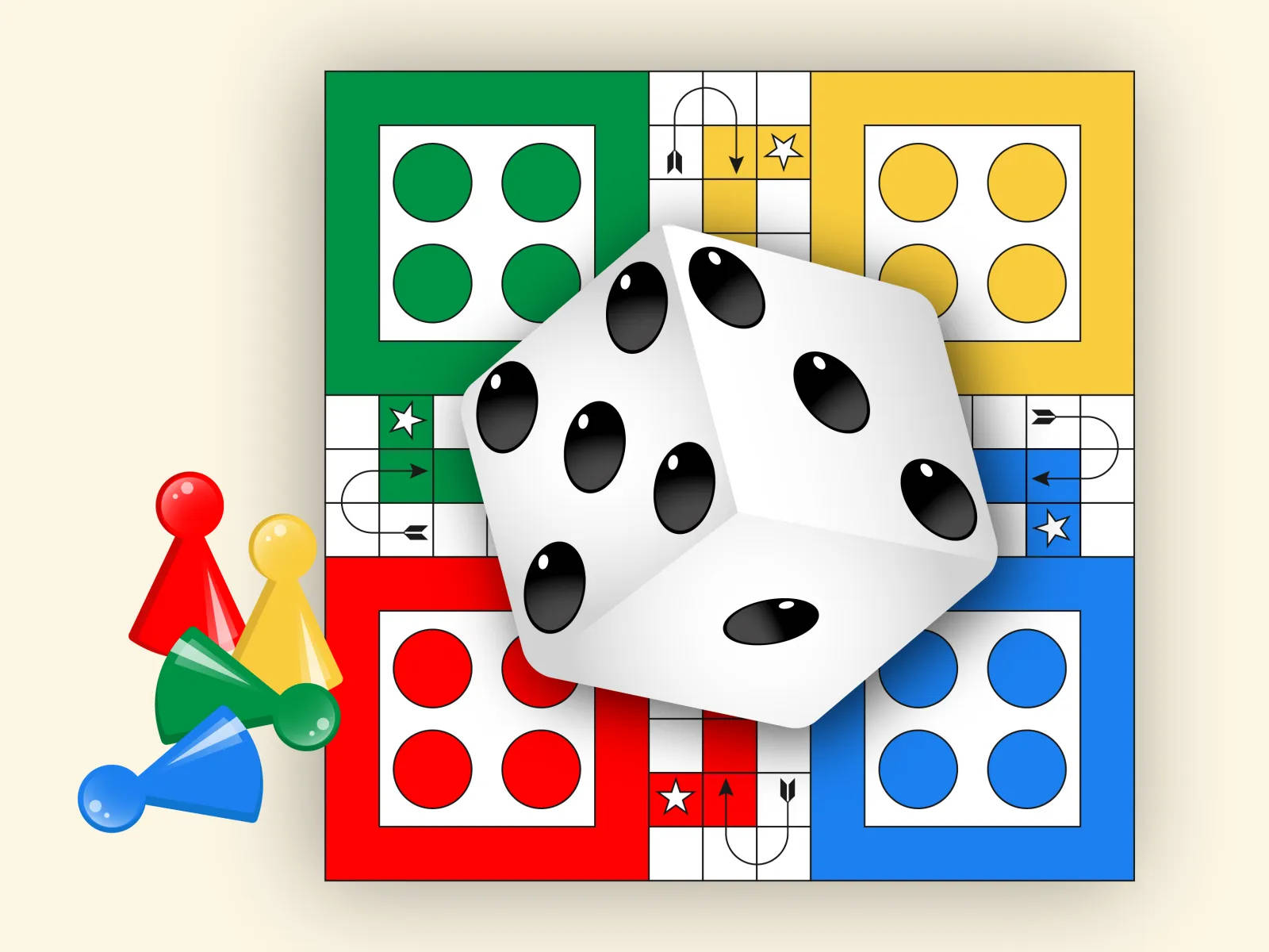 Ludo King Giant Dice Wallpaper